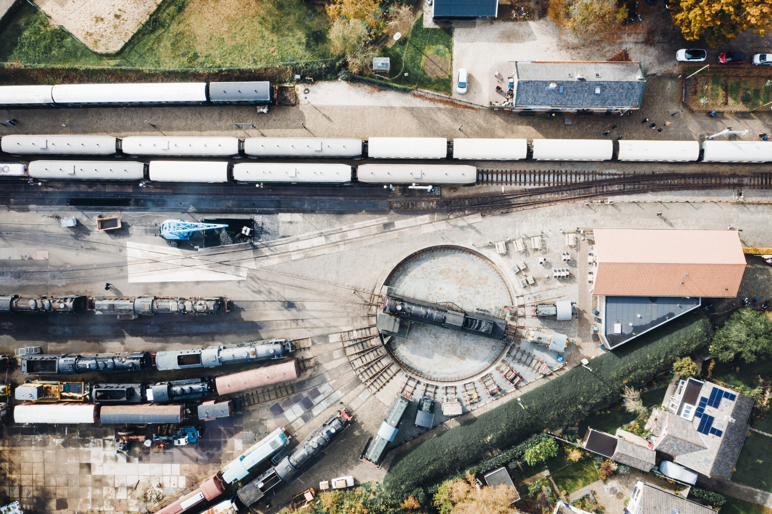 Veluwsche Stoomtrein in de herfst in Beekbergen